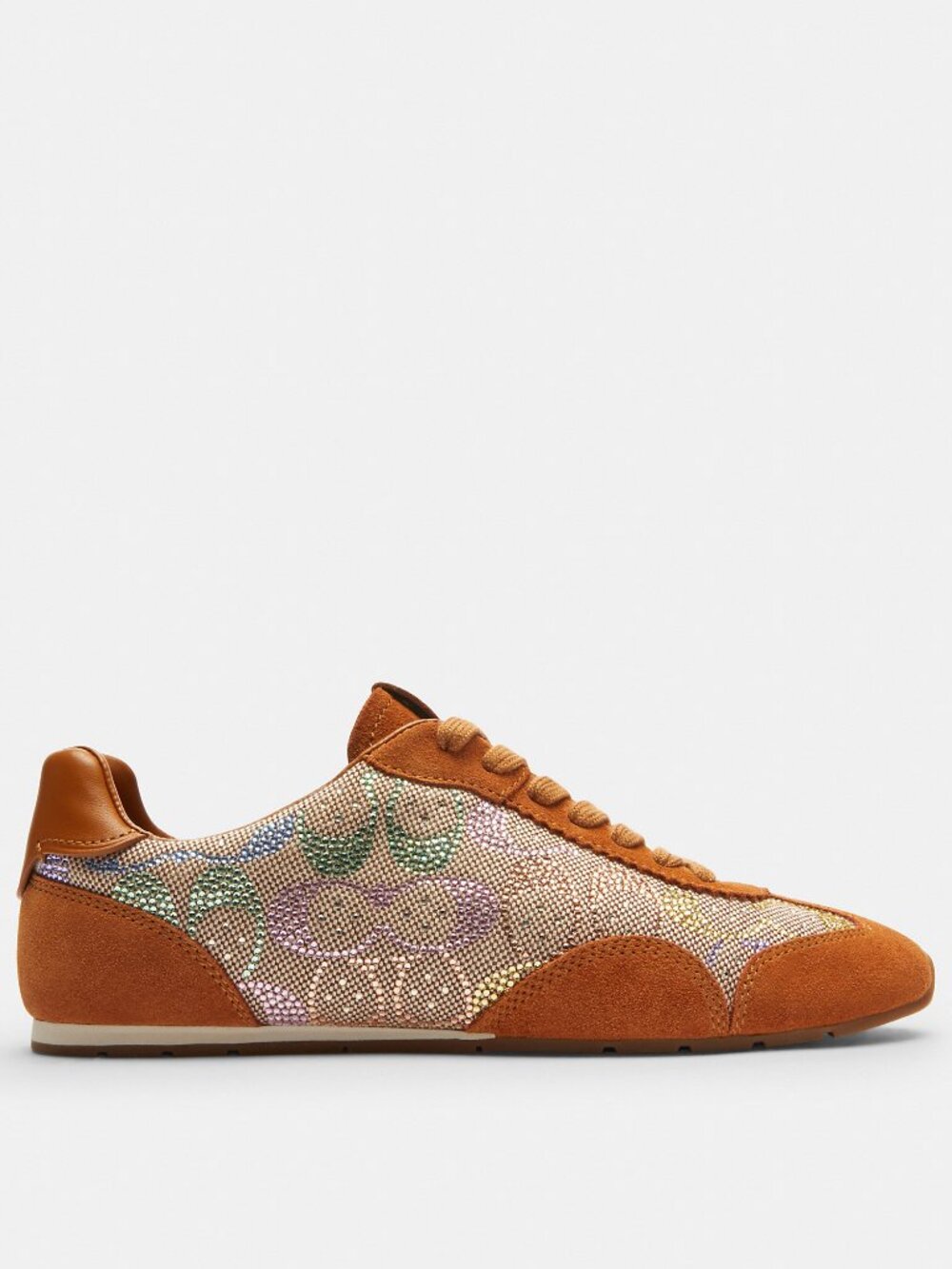 Coach Outlet Flat Sneaker In Crystal Signature Jacquard